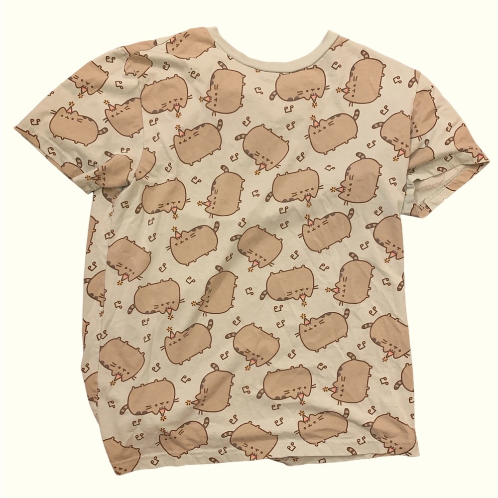 Pusheen pattern print tee shirt